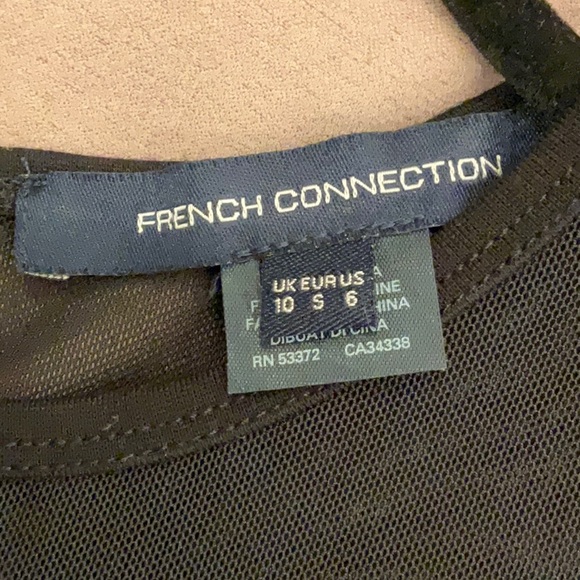 NWOT French Connection Mesh-Inset Sleeveless Bodycon Dress - 6 - Picture 7 of 12